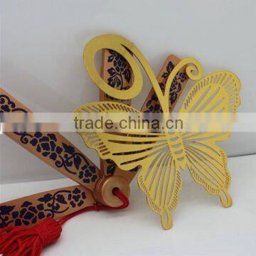 Stainless steel magnetic gold Butterfly bookmarks