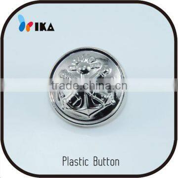 shining silver plastic ABS button for coats