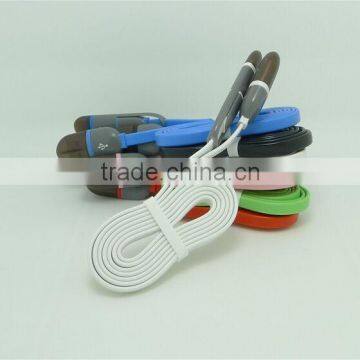 2016 Most Popular 1 Meters Long 2 in 1 Flat Usb Cable