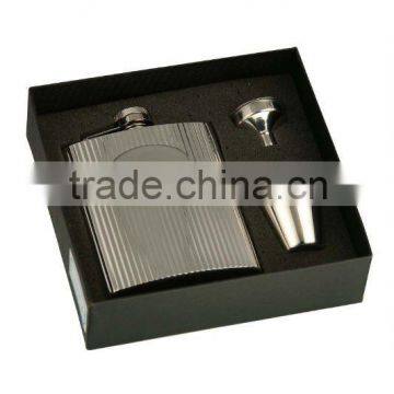 stainless steel hip flask set