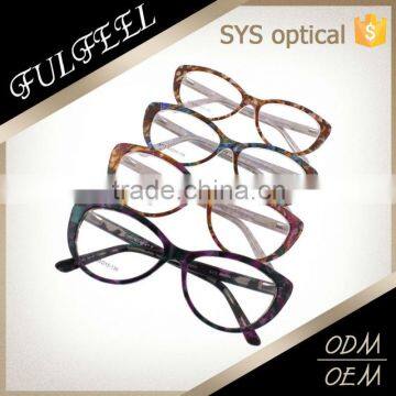 Nice Flower Pattern Cat Shaped Women Spectacle Eyeglasses Frame Quality Choice photo-5