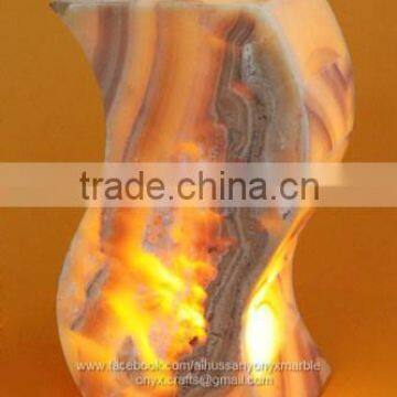 S Shape Multi Red Onyx Lamp LP16