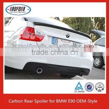 Fit for 05-11 BMW 3-Series E90 4D Sedan OE Style Carbon Trunk Boot Spoiler 325I 328I