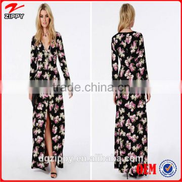 Ladies Printed Chiffon Maxi Dress