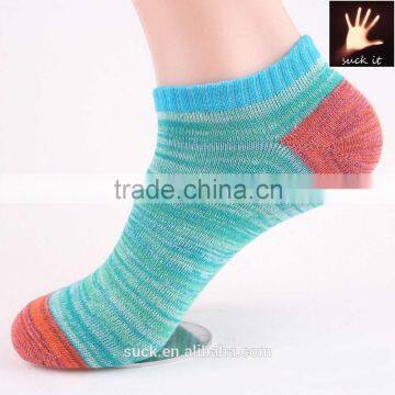 Unisex Low Cut Ankle Boat Retro Rough Line Colorful Cotton japan Socks