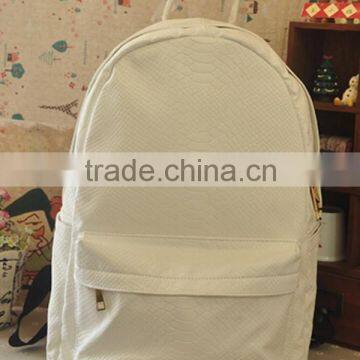 2014 china suppier pu backpack fashion lady designer white crocodile wholesale backpack bags