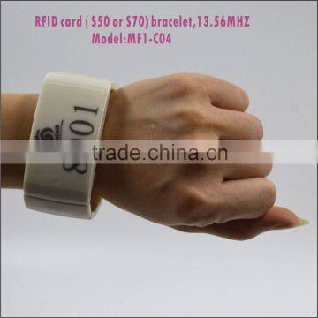 Colorful Waterproof Dual Frequency UHF RFID Wristband Reader Card