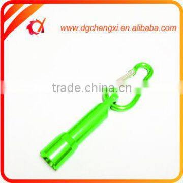 Green Metal carabiner keyring LED Flashlights