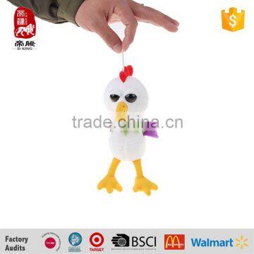 China supplier plush stuffed colorful chicken keychain