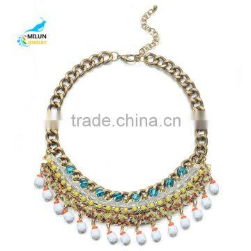 Alibaba Express Jewelry Colorful Delicate Design Fashion Choker Statement Necklace