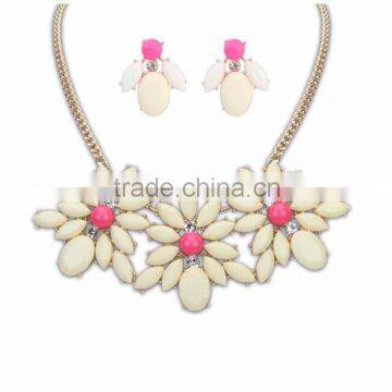 Hot selling candy color suits sweet flowers fashion jewelry sets