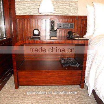 Hotel Bedroom MDF-made small wooden nightstand furniture