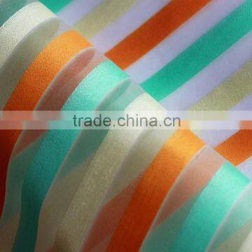 100% polyester and colorful stripe organza fabric for dress