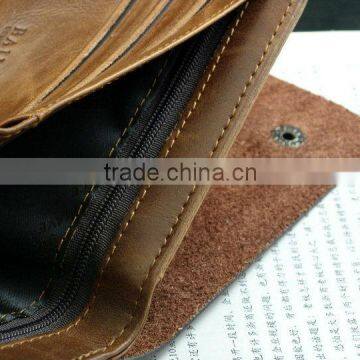 Cool Pocket Purse Credit Card Holder Mens Genuine Bifold Leather Wallet photo-5