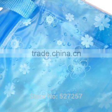 Waterproof Cosmetic Clear Bag Floral Print Transparent Toiletry Bathing Pouch photo-5