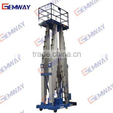 18m two person double mast aluminum alloy man lift