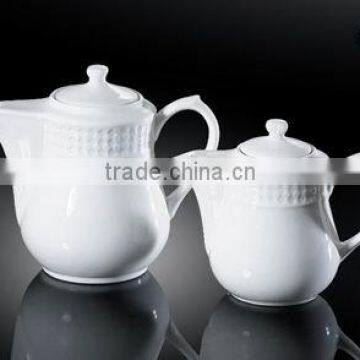 H1103 high white restaurant white porcelain coffee pots