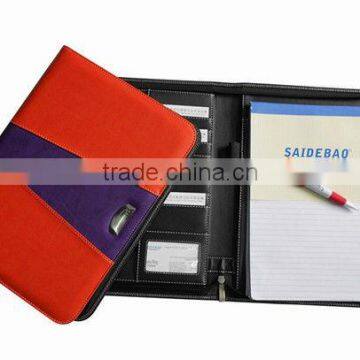 2014 A4 A5 Plastic Leather Folder Portfolio With Zipper Closure photo-4