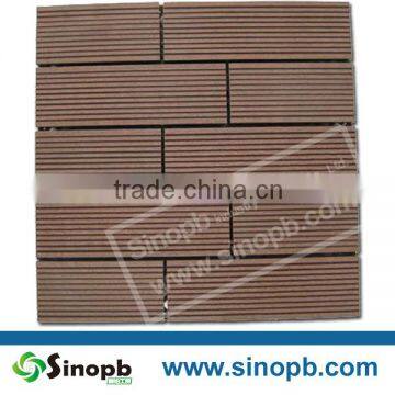 exterior decoration floor plastic wood composite decking DIY tile