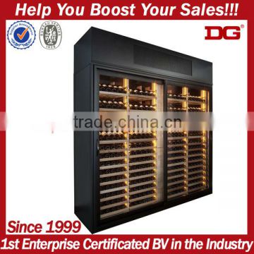 promotional custom wholesale black wine racks display cabinet