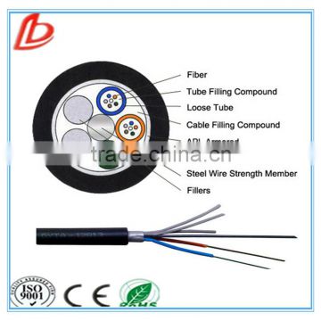 New product 6 core Stranded Loose Tube cable outdoor waterproof GYTA fiber optic cable