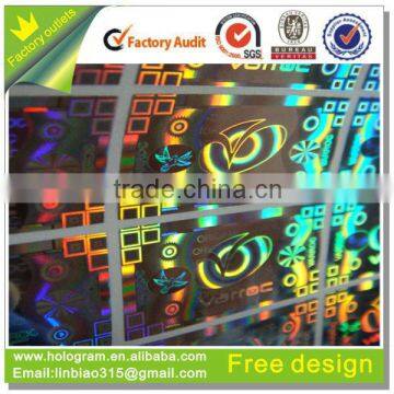 Round Shape Flower Design Security Hologram Adhesive a4 Label Sticker photo-4