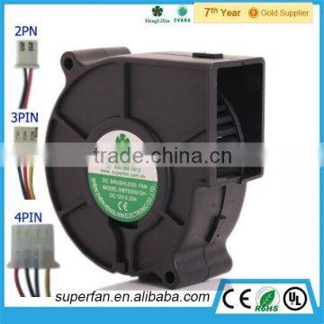 OEM/ODM 75*75*30mm Waterproof High Cfm 12v dc Fan Blower Fan