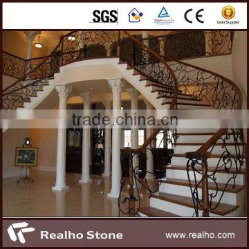 red/white stone stair steps risers granite marble stairs for home decoration