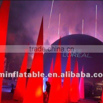 Party decoration inflatable cone with led light