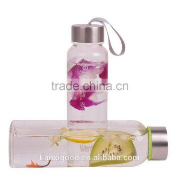 hot sell custom PBA free borosilicate water bottle