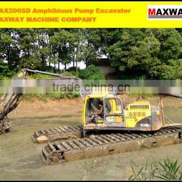 MAXWAY MACHINE COMPANY New Product ~ VOLVO EC200 Swamp Buggy Excavator with Cutter Suction Pump Head , Model: MAX200SDP