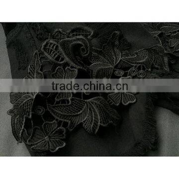 2016 Summer Fashion Women Lace Patchwork Ripped Denim Shorts Cotton Ladies New Style Tassel Fringed High Waist Short Pants