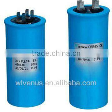 aluminum case cbb65 split ac capacitor 55uf