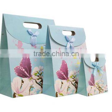 butterfly tree flower best quality custom handmade flip paper bag