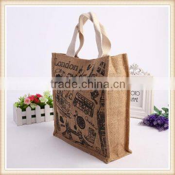 Factory Directly With High Quality Printed Jute Shopping Bags photo-3
