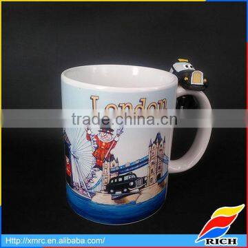 2016 cheap London souvenir ceramic white mug