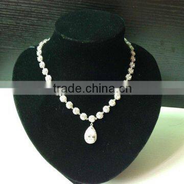 CZ stone Bridal jewelry wedding dresses necklace