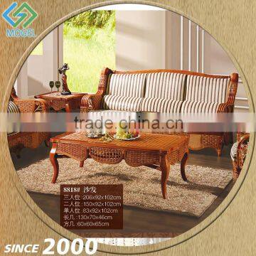 Guangdong Supplier Cane Beautiful U Shaped Sofa Wall Bed photo-6