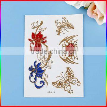 Sexy Body Art Metal Gold Tattoos Custom Flash Metallic Temporary Tattoo photo-2