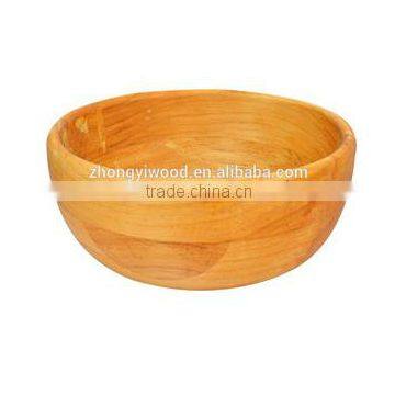 Beautiful decoration top quality solid wooden salad serving bowl wholesale