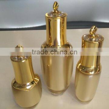 30/60/100ml gold crown acrylic lotion bottle, personal care lotion bottle JS-E01