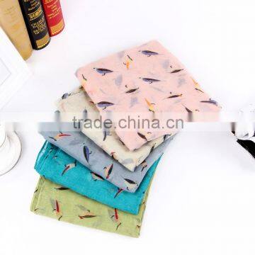 fashion ladies bird polyester scarves