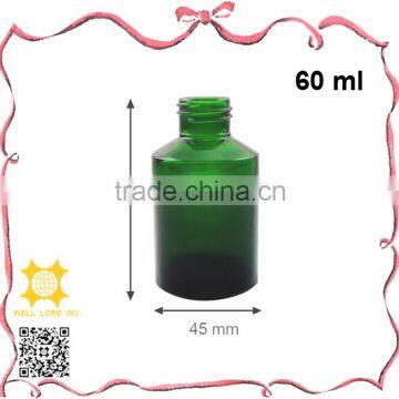 60ml New product simple design cosmetics forest green glass bottle