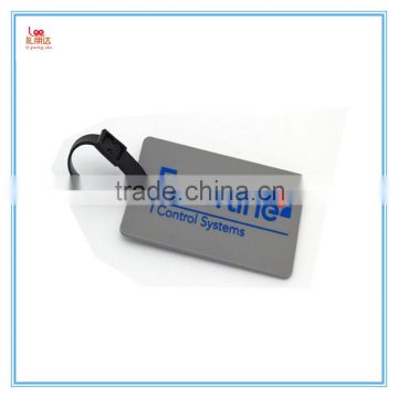 Dark color silicone luggage tag for businessman, simplify shape silicone luggage tag for businessman