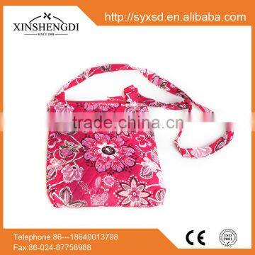 IR042 High Quality New Products cotton quilted crossbody floral women beach bag