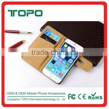 [TOPO] Wholesale Mobile Phone Case Leather Card Slot Stand Flip Cover Wallet Phone Case for IPhone 6 6s Plus photo-2