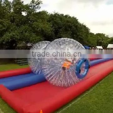 inflatable zorb track for zorb balls ramp