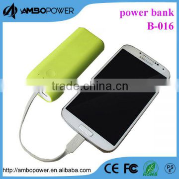 Universal USB Portable Power Banks 2600mah for cell phone