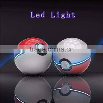 August Newest arrival 12000mah pokeball power bank cute pokemon go power bank