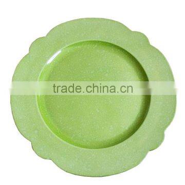 GRS color customized green clear plastic plate